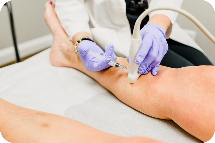 Doctor performing RFA procedure